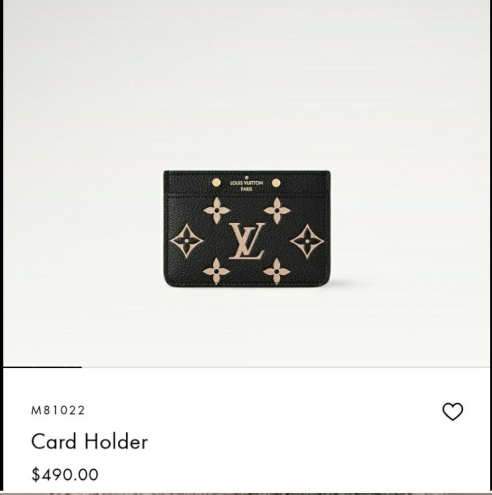 ***Final price drop***Louis Vuitton card holder